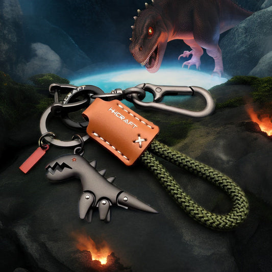⏰LAST DAY SALE 50% OFF!!🦖🔥Aluminum Alloy Dinosaur Charm Paired with a Hand-woven Bracelet