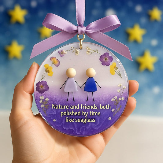 💜Emotional Sea Glass Christmas Ornament✨Shaped by Nature & Crafted by Hand🪻