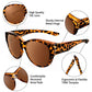 🎉LIMITED SALE：ONLY ￡7.99!!😎UV400 Protection Fit Over Glasses Sunglasses