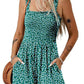 🏝️LAST DAY SALE 60% OFF:ONLY ￡12.99‼️⚡50K+ SOLD💕💃Women's Summer Square Neck Sleeveless Loose Casual Short Smocked Romper
