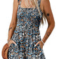 🏝️LAST DAY SALE 60% OFF:ONLY ￡12.99‼️⚡50K+ SOLD💕💃Women's Summer Square Neck Sleeveless Loose Casual Short Smocked Romper