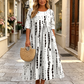 🔥LAST DAY SALE - 49% OFF👗🌸Women’s Elegant Floral Print Round-Neck Long Dress