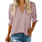 😍LAST DAY SALE 50% OFF-Special Price £12.99🎁☀️🌺Floral V-neck Puff Sleeve Blouse For Women