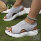 ⏳Time-Limited Special Price: ￡12.99!!🎁Women’s Knit Platform Sandals – Lightweight, Breathable & Arch-Supported 🏝️☁️ Cushioned Memory Foam Footbed • Non-Slip Sole • All-Day Comfort for Summer Walks, Holidays & City Days 🎁🇬🇧