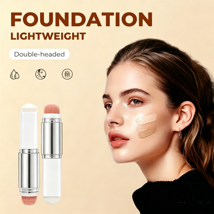 🎁Last Day BUY 1 GET 1 FREE🎉Cover Cream Stick V w/ Detachable Brush - Korean Skin Care Color-Changing Foundation Stick with Collagen Capsules (0.45 oz)