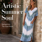⏰Last Day Sale 49% Off💃Casual Loose Printed V-Neck Long Dress