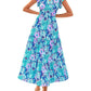🏖️Summer Sale-50% Off🌷Women's Boho Print V Neck Ruffle Maxi Dress
