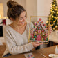 🔥 LAST DAY 49% OFF – 🎄 DIY Jeweled Christmas Tree Art Kit | Colorful Gems, Pearls, Paints & Gold-Tone Floating Display Frame 💎✨