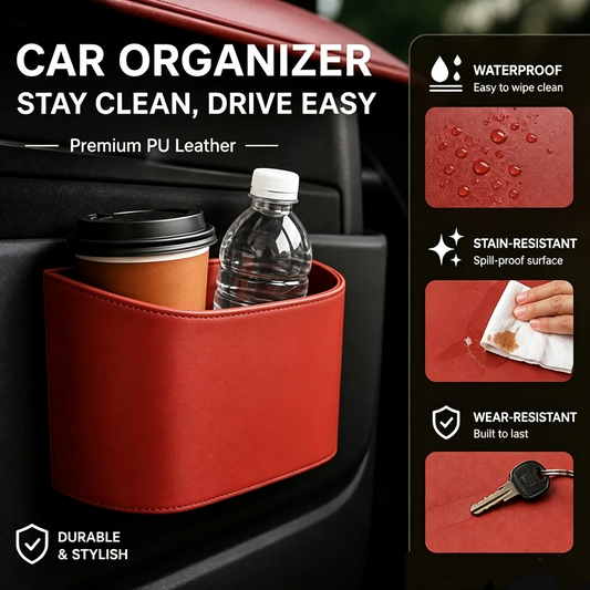 🥳2026 HOT SALE🥳💞50K+ SOLD!🚗🧺 50% OFF! Leather Car Door Cup Holder – Wide‑mouth opening, easy reach for drinks & phone. Clip‑on secure fit. PU leather, tough & stylish. 🛡️✨