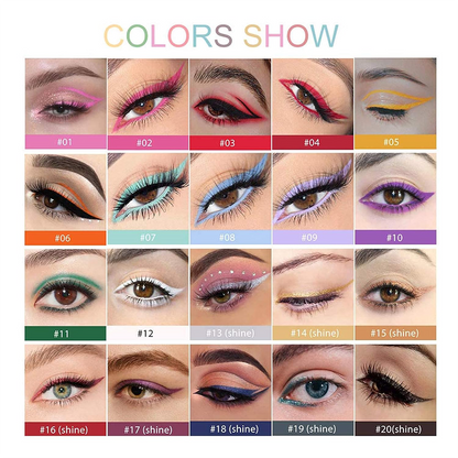 🔥Limited-time Sale: ONLY ￡7.99 With Free GIFT🎁🔥20 PCS Colored Eyeliners Pencil Set