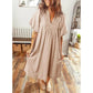 💃2026 Summer Hot Sale 70% OFF✨Women's V-Neck Puff Sleeve Empire Waist A-Line Maxi Dress