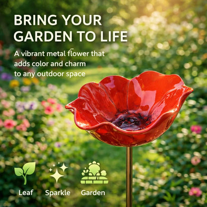 💖🎁2026 Mother's Day Gifts 🔥Hot Sale-50% Off🌺Handmade Metal Flower Garden Stake🐦