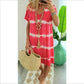 👗Surprise Price: Only £11.99!!🌈 Tie-Dye Striped Short Sleeve T-Shirt Dress – Soft & flowy – Perfect for summer, beach or casual days – comfortable and stylish 🌊✨