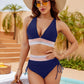 ⏰2026 Summer Hot Sale 60% OFF⏳High Waisted Tummy Control Color Block Bikini Set 🕶️