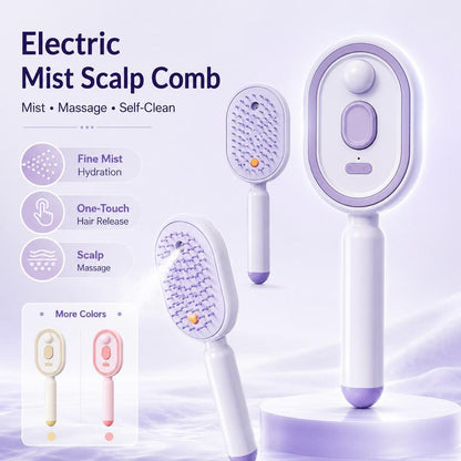 💖LAST DAY SALE ONLY ￡14.99!!💖ProGlide™🇬🇧 Scalp Massager Comb💆‍♀️ – Self-Cleaning 🧼, Tangle-Free ✂️ & Frizz-Control Hair Brush with Soothing Mist Spray 💨✨ | Perfect for Dry, Brittle Hair 💧🌟