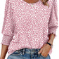 ⏰Limited Time Sale-50% OFF🏖️Womens 3/4 Sleeve T-Shirts Cute Crewneck Tees Blouses