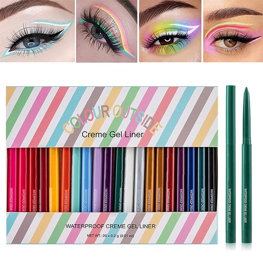 🔥Limited-time Sale: ONLY ￡7.99 With Free GIFT🎁🔥20 PCS Colored Eyeliners Pencil Set