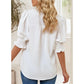 😍LAST DAY SALE 50% OFF-Special Price £12.99🎁☀️🌺Floral V-neck Puff Sleeve Blouse For Women