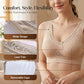 🏆 Last Day Special Price £6.99+Free Gift💐🎉Women's Elegant High-Support Pure Cotton Buttonless Comfy Lifting Bra