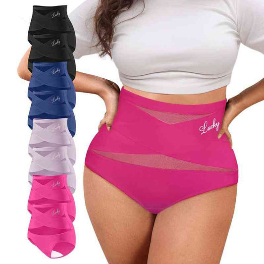 🔥⏳Last Day-Buy 1 Get 3 Packs💖Plus-Size High-Waist Cross Tummy Control Panties