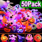 💥 Last Day 49% OFF👻✨50K+ SOLD!🎃🎁LED Light Halloween Glowing Ring😍Set of 50 PCS