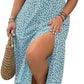 💗2026 New arrival 49% OFF💗Plus Size Split Floral Print Boho Maxi Dress