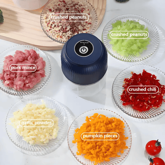 🏆LAST DAY SALE: ￡9.99!!⚡50K+ SOLD! Almost Gone-💥Electric Garlic Chopper, Mini Portable Veggie Cutter