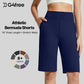 ⏰Last Day Sale 49% OFF🔥Women's Bermuda Shorts with Pockets -👍Knee Length Athletic Casual Long Shorts