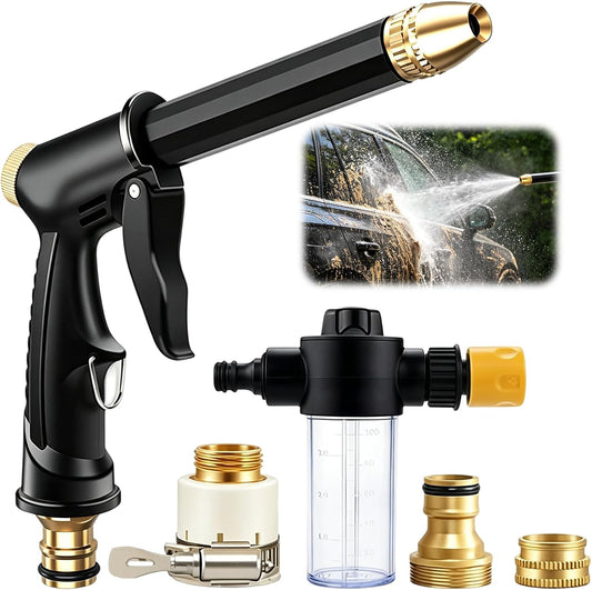 💞Only ￡5.32/pcs🔥BUY 2 Get 1 Free(3 pcs)🏆JetSmart™ Upgraded High-Pressure Water Jet Gun💦Ergonomic Grip • Booster Nozzle • Hose Included-Powerful Car Wash🚗 Garden Watering🌻Effortless to Use!👍🇬🇧
