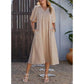 💃2026 Summer Hot Sale 70% OFF✨Women's V-Neck Puff Sleeve Empire Waist A-Line Maxi Dress