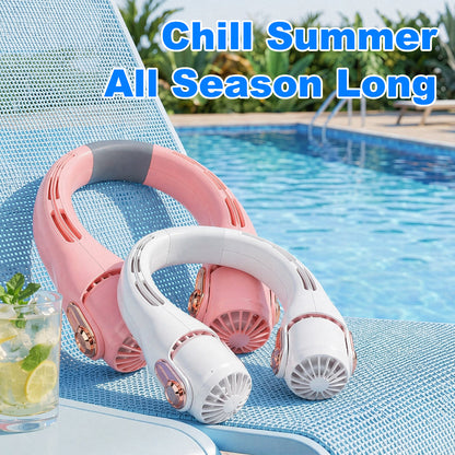 🥳2026 HOT SALE🥳💨 50% OFF!🍃 Neck Air Conditioner Fan – Ultra‑quiet, 360° rotating, 3 speeds. Hands‑free cooling, long battery. Summer essential! 😎🌬️