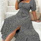 💗2026 New arrival 49% OFF💗Plus Size Split Floral Print Boho Maxi Dress
