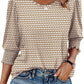 ⏰Limited Time Sale-50% OFF🏖️Womens 3/4 Sleeve T-Shirts Cute Crewneck Tees Blouses
