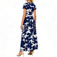 👗Summer Hot Sale 50% OFF🌈 Women's V neck Ankle Length Floral Print Beach Long Flowy Maxi Dress with Pockets🎀