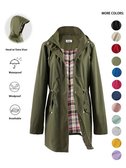 🔥Limited Hot Sale 50% OFF🧥💦3-in-1 Plaid Waterproof Jacket for Women– Lightweight, Rain, Wind & Cold, All Covered 🍃-Unleash Style and Durability in Any Storm!