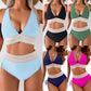 🏖️Summer Cool Deal: ONLY ￡12.99!💃💃High Waisted Tummy Control Color Block Bikini Set