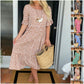 🎁2026 Big Sale 70% Off🎁💥Round Neck Polka Dot Print Midi Dress