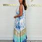 🔥Summer Sale 49% OFF💝Women Summer Tie Dye Maxi Dress Sleeveless Beach Sundress🌙 Free Moon & Star Necklace for today’s first 30 orders! 🎁