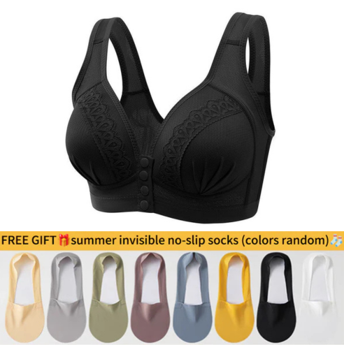 💥LAST DAY SALE ONLY ￡7.99!!💘Front Button Breathable Skin-Friendly Cotton Bra – Breathable • Wire-Free • All-Day Support • Non-Padded & Skin-Friendly 🌿