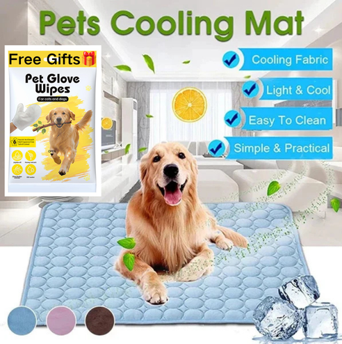 🔥🐶2026 Summer Hot Sale 49% OFF🧊Pet Cooling Ice Silk Mat – Summer Cooling Pet Bed Pad for Dogs and Cats, Breathable Washable Sleeping Cushion for Indoor and Outdoor Use, Lightweight Cooling Crate and Sofa Pet Mat