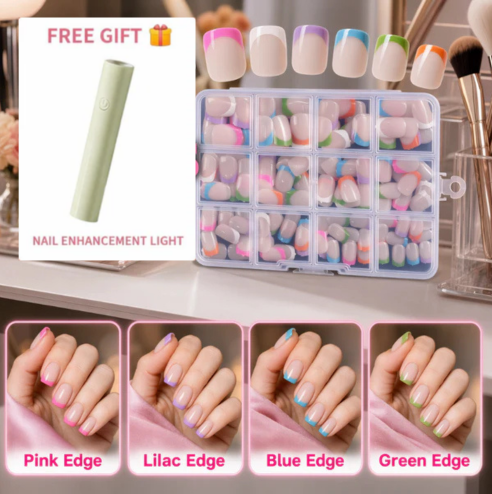 🥳2026 HOT SALE🥳💞50K+ SOLD!💅✨ 50% OFF!🎁 Color Pop Press-On Nails🎨Free handheld mini UV nail lamp💡
