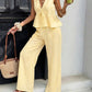 🏖️Limited Time Sale 50% OFF!🌞Women's Striped Tie-Waist Co-ord Set – Sleeveless Blouse & Wide-Leg Trousers 💫🌿  Vintage Boho Style • Casual Commuter Wear • Lightweight & Flowy💃