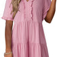 🔥2026 Summer Hot Sale 49% OFF🌈Women's V Neck Ruffle Casual A-Line Flowy Swing Shift Dress