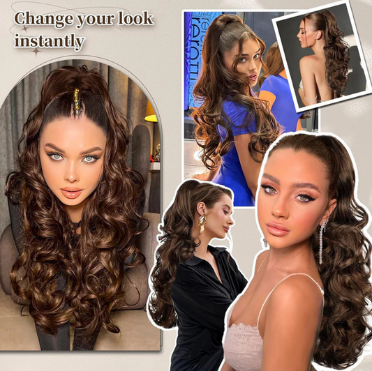 🥳LAST DAY SALE 60% OFF⚡50K+ SOLD💕✨ 50% OFF! Clip-on Wavy Ponytail Extension – Natural big waves, tangle‑free & heat‑resistant. Instant volume in seconds! 🎀