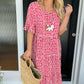 🎁2026 Big Sale 70% Off🎁💥Round Neck Polka Dot Print Midi Dress