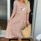 🎁2026 Big Sale 70% Off🎁💥Round Neck Polka Dot Print Midi Dress