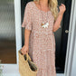 🎁2026 Big Sale 70% Off🎁💥Round Neck Polka Dot Print Midi Dress