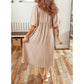 💃2026 Summer Hot Sale 70% OFF✨Women's V-Neck Puff Sleeve Empire Waist A-Line Maxi Dress