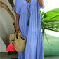 🌺Hot Sale 50% OFF⏳Women’s Casual Long Dress with Short Sleeves – V-Neck, Loose & Flowy, Relaxed Fit, Breathable Fabric & Perfect for Everyday Wear ☀️
