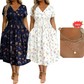 🏖️Summer Hot Sale 65% Off!💃✨Women's V-Neck Floral Print Dress with Twist Waist